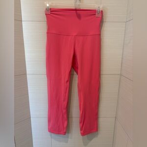 EUC size 4 Lululemon Align cropped leggings, Guava Pink